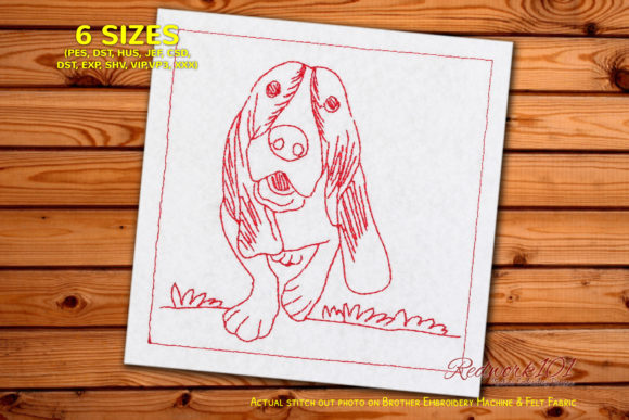 Basset Hound Dog Embroidery Review