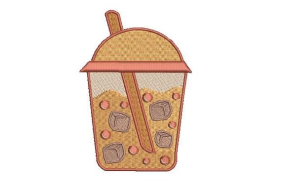 Bubble Tea Embroidery for Small Shop Sellers