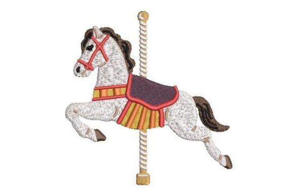 Carousel Horse: A Seasonal Embroidery Gem for Holiday Creations
