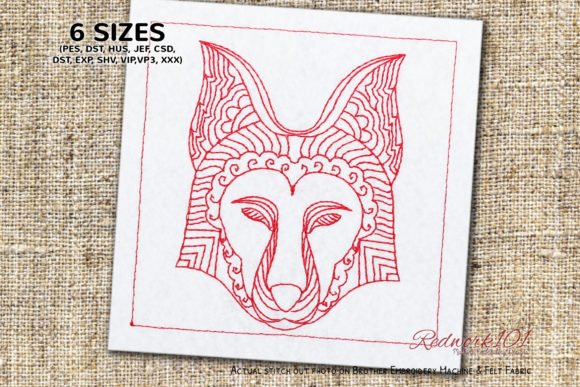 Zentangle Patterned Wolf Head Review